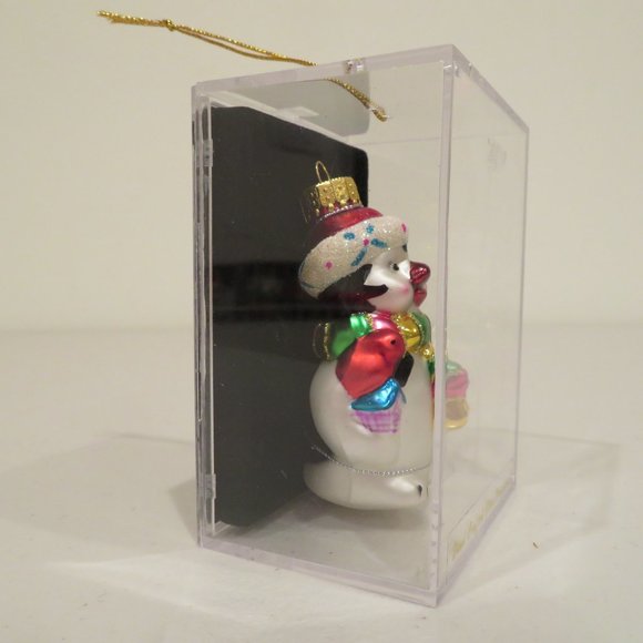 Christmas Glass Ornament Penguin Handcrafted by Unique Treasure Box Keepsake - Picture 5 of 6